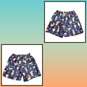 U.S. Surf Club Drinks Swimming Trunks -‎ Medium - NWOT - Martini